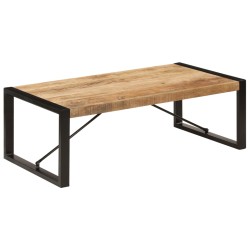 vidaXL Mesa de centro 120x60x40 cm madera maciza de mango