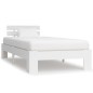 vidaXL Estructura de cama de madera maciza de pino blanco 100x200 cm vidaXL Estructura de cama de madera maciza de pino blanco 100x200 cm