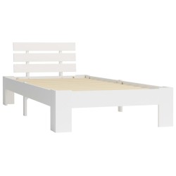 vidaXL Estructura de cama de madera maciza de pino blanco 100x200 cm