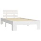 vidaXL Estructura de cama de madera maciza de pino blanco 100x200 cm vidaXL Estructura de cama de madera maciza de pino blanco 100x200 cm