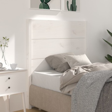 vidaXL Cabecero madera maciza de pino blanco 96x4x100 cm