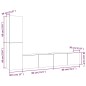 vidaXL Set de muebles para TV 4 pzas madera contrachapada marrón roble