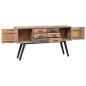 vidaXL Aparador de madera de teca maciza 110x30x75 cm