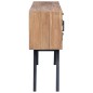 vidaXL Aparador de madera de teca maciza 110x30x75 cm