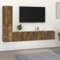 vidaXL Set de muebles de TV 4 pzas madera contrachapada roble ahumado vidaXL Set de muebles de TV 4 pzas madera contrachapada roble ahumado