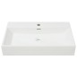 vidaXL Lavabo con orificio para grifo cerámica 76x42,5x14,5 cm blanco vidaXL Lavabo con orificio para grifo cerámica 76x42,5x14,5 cm blanco
