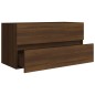 vidaXL Mueble de lavabo madera contrachapada roble marrón 90x38,5x45cm vidaXL Mueble de lavabo madera contrachapada roble marrón 90x38,5x45cm