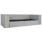 vidaXL Sofá de 3 plazas con cojines ratán natural gris vidaXL Sofá de 3 plazas con cojines ratán natural gris