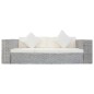 vidaXL Sofá de 3 plazas con cojines ratán natural gris vidaXL Sofá de 3 plazas con cojines ratán natural gris