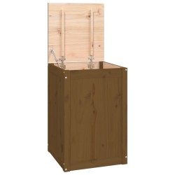 vidaXL Baúl para colada madera maciza pino marrón miel 44x44x66 cm