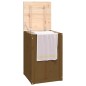vidaXL Baúl para colada madera maciza pino marrón miel 44x44x66 cm