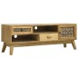 vidaXL Mueble para TV madera tallada marrón 120x30x42 cm