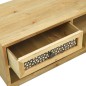 vidaXL Mueble para TV madera tallada marrón 120x30x42 cm
