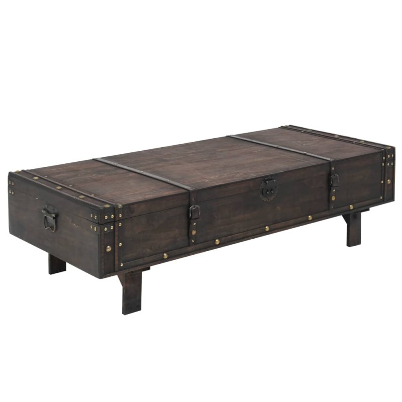 vidaXL Mesita de centro de madera maciza estilo vintage 120x55x35 cm vidaXL Mesita de centro de madera maciza estilo vintage 120x55x35 cm
