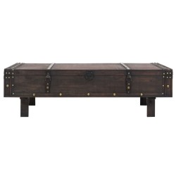 vidaXL Mesita de centro de madera maciza estilo vintage 120x55x35 cm