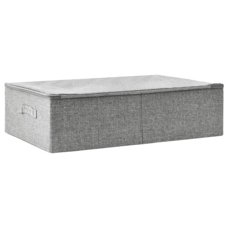 vidaXL Caja de almacenaje tela gris 70x40x18 cm