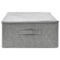 vidaXL Caja de almacenaje tela gris 70x40x18 cm