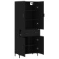 vidaXL Aparador alto madera contrachapada negro 69,5x34x180 cm vidaXL Aparador alto madera contrachapada negro 69,5x34x180 cm