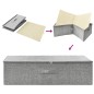 vidaXL Caja de almacenaje tela gris 70x40x18 cm