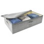 vidaXL Caja de almacenaje tela gris 70x40x18 cm