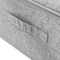 vidaXL Caja de almacenaje tela gris 70x40x18 cm