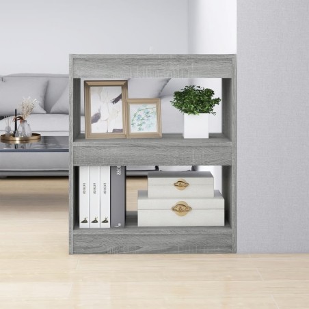 vidaXL Estantería/divisor de espacios color gris Sonoma 60x30x72 cm