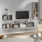 vidaXL Set de muebles de TV 4 pzas madera contrachapada gris hormigón vidaXL Set de muebles de TV 4 pzas madera contrachapada gris hormigón