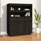 vidaXL Aparador alto de madera maciza de pino negro 89x40x116,5 cm vidaXL Aparador alto de madera maciza de pino negro 89x40x116,5 cm