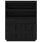 vidaXL Aparador alto de madera maciza de pino negro 89x40x116,5 cm vidaXL Aparador alto de madera maciza de pino negro 89x40x116,5 cm