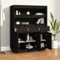 vidaXL Aparador alto de madera maciza de pino negro 89x40x116,5 cm vidaXL Aparador alto de madera maciza de pino negro 89x40x116,5 cm