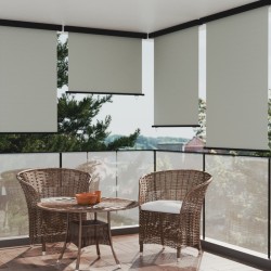vidaXL Toldo lateral de balcón gris 122x250 cm