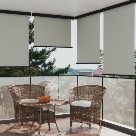 vidaXL Toldo lateral de balcón gris 122x250 cm