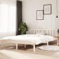 vidaXL Estructura de cama madera maciza blanca 140x200 cm vidaXL Estructura de cama madera maciza blanca 140x200 cm