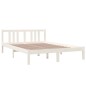 vidaXL Estructura de cama madera maciza blanca 140x200 cm vidaXL Estructura de cama madera maciza blanca 140x200 cm