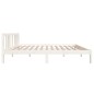vidaXL Estructura de cama madera maciza blanca 140x200 cm vidaXL Estructura de cama madera maciza blanca 140x200 cm