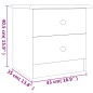 vidaXL Mesita de noche ALTA madera maciza de pino 43x35x40,5 cm vidaXL Mesita de noche ALTA madera maciza de pino 43x35x40,5 cm