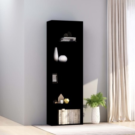 vidaXL Estantería de 5 niveles madera contrachapada negra 60x30x189 cm