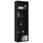 vidaXL Estantería de 5 niveles madera contrachapada negra 60x30x189 cm vidaXL Estantería de 5 niveles madera contrachapada negra 60x30x189 cm