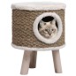 vidaXL Casa para gatos con patas de madera 41 cm hierba marina vidaXL Casa para gatos con patas de madera 41 cm hierba marina