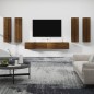 vidaXL Set de muebles para TV 6 pzas madera contrachapada roble marrón