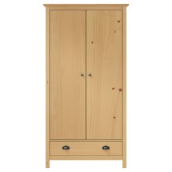 vidaXL Armario de 2 puertas Hill madera maciza pino 89x50x170cm