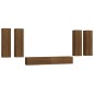 vidaXL Set de muebles para TV 6 pzas madera contrachapada roble marrón