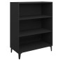 vidaXL Aparador de madera contrachapada negro 69,5x32,5x90 cm vidaXL Aparador de madera contrachapada negro 69,5x32,5x90 cm