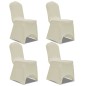 vidaXL Funda para silla elástica 4 unidades crema vidaXL Funda para silla elástica 4 unidades crema