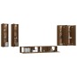 vidaXL Set de muebles para TV 6 pzas madera contrachapada roble marrón