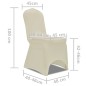 vidaXL Funda para silla elástica 4 unidades crema vidaXL Funda para silla elástica 4 unidades crema