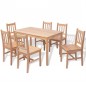 vidaXL Conjunto de comedor 7 piezas madera de pino vidaXL Conjunto de comedor 7 piezas madera de pino