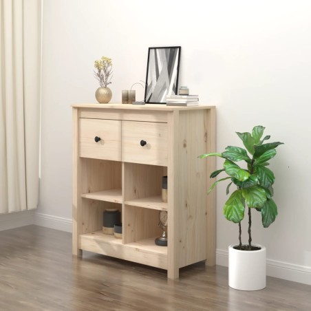 vidaXL Aparador de madera maciza de pino 70x35x80 cm