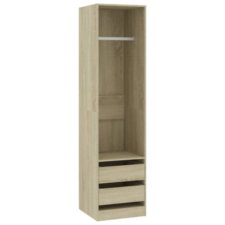 vidaXL Armario cajones contrachapada color roble sonoma 50x50x200 cm