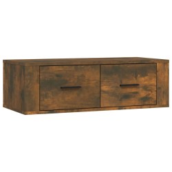 vidaXL Mueble de TV colgante madera roble ahumado 80x36x25 cm